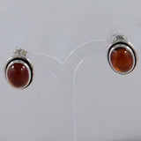 Hessonite Garnet Stud Earrings