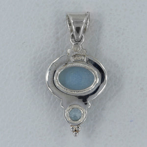 925 Silver Blue Opal Pendants