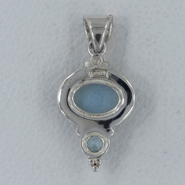 925 Silver Blue Opal Pendants