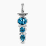 Blue Topaz Silver Pendants