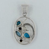 Blue Topaz Silver Pendant