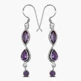 Amethyst Silver Earrings