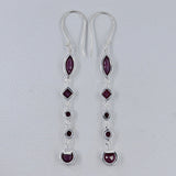 Ruby Silver Earrings