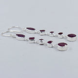 Ruby Silver Earrings