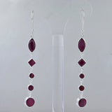 Ruby Silver Earrings