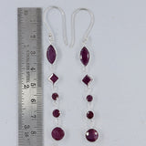 Ruby Silver Earrings