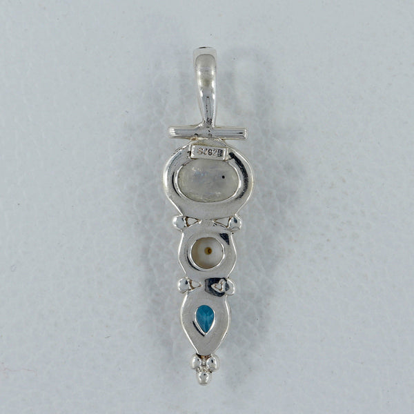Rainbow Moonstone Silver Pendants