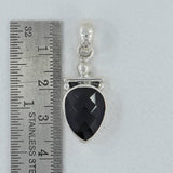 Natural Black Onyx Silver Pendant