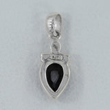 Natural Black Onyx Silver Pendant