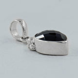 Natural Black Onyx Silver Pendant