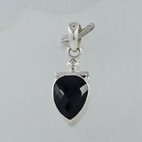 Natural Black Onyx Silver Pendant