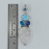 925 Silver Rainbow Moonstone Pendant