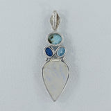 925 Silver Rainbow Moonstone Pendant