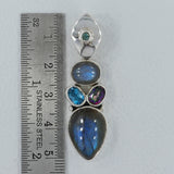 925 Silver Rainbow Moonstone Pendant