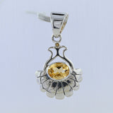 Citrine Pendant 925 Sterling Silver