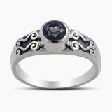 925 Sterling Silver Blue Topaz Rings