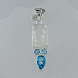 925 Silver Rainbow Moonstone Pendant