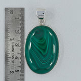 925 Sterling Silver Malachite Pendants