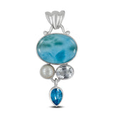 Larimar 925 Silver Pendant