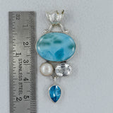 Larimar 925 Silver Pendant