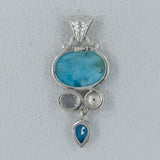 Larimar 925 Silver Pendant