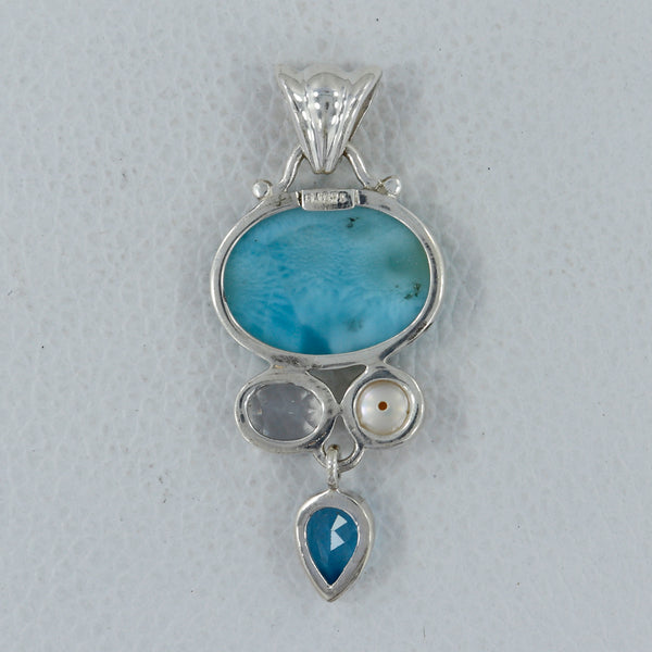 925 Sterling Silver Larimar Pendants