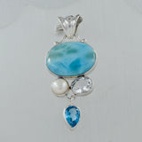 Larimar 925 Silver Pendant