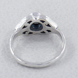 Natural Blue Topaz Silver Ring