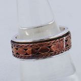 Two Tone Silver Band Rings