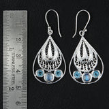 Blue Topaz Silver Earrings