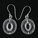 Tourmaline Tarakashi Silver Earrings