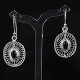 Tourmaline Tarakashi Silver Earrings