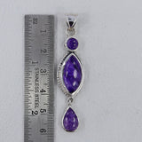 Charoite 925 Sterling Silver Pendant