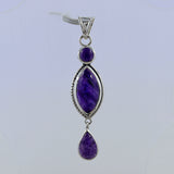 Charoite 925 Sterling Silver Pendant