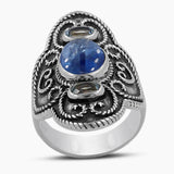 Rainbow Moonstone Silver Rings