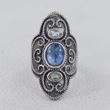 Rainbow Moonstone Silver Ring