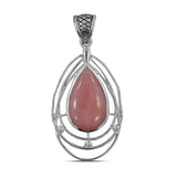 Pink Opal 925 Sterling Silver Pendant