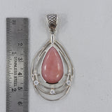 Pink Opal 925 Sterling Silver Pendant