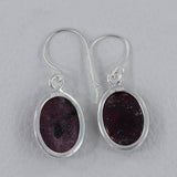 Multi Sapphire Silver Earrings