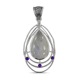 Pink Opal 925 Sterling Silver Pendant