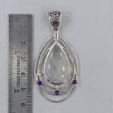 Pink Opal 925 Sterling Silver Pendant