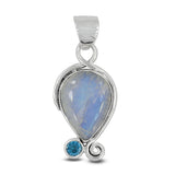 925 Silver Rainbow Moonstone Pendant