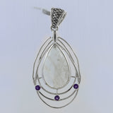 Pink Opal 925 Sterling Silver Pendant