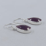 Multi Sapphire Silver Earrings