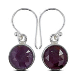 Multi Sapphire Silver Earrings