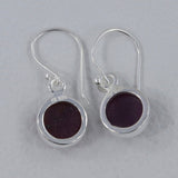 Multi Sapphire Silver Earrings