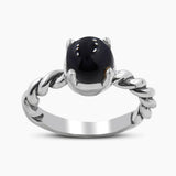 Rainbow Moonstone Silver Rings