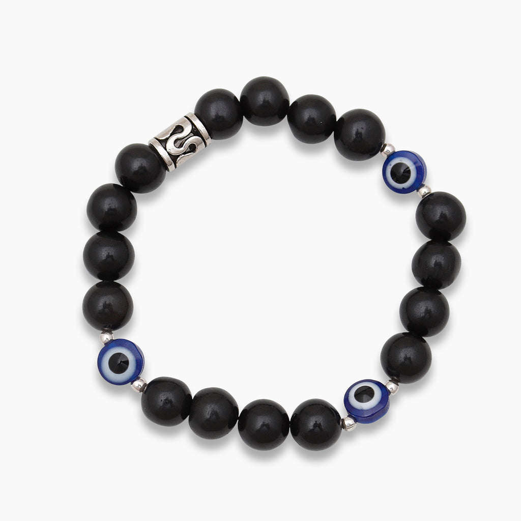 Evil Eye & Black Onyx Beads Bracelets