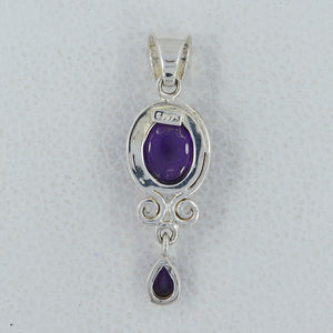 925 Silver Purple Amethyst Pendants