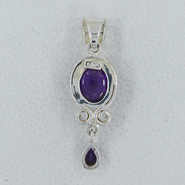 925 Silver Purple Amethyst Pendants